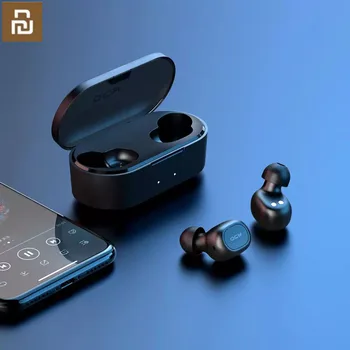 Безжични слушалки Youpin К1П Dual V5.0, съвместими с Bluetooth Слушалки, Слушалки с 3D стерео звук, Двоен Микрофон със зарядно устройство