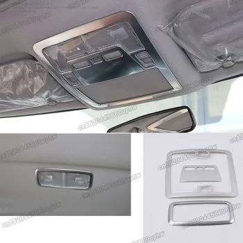 матово-сребриста рамка за лампи за четене на покрива на автомобила, хром за Toyota corolla 2014 2015 2016 2017 2018 e170, аксесоари за интериора