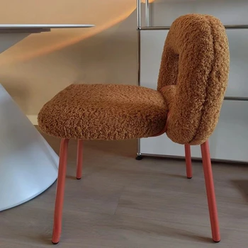 Ново дизайнерско обяд стол Donut в скандинавски стил с облегалка в стил Ins, Лесно луксозно Кресло за грим, Мебели за всекидневна