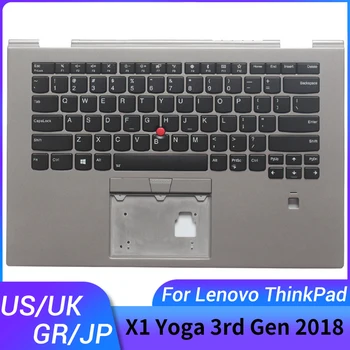 За LENOVO ThinkPad X1 Yoga 3rd Gen 2018 САЩ/Великобритания/немски/японски клавиатура на лаптоп с подсветка на горния капак подложки за ръце