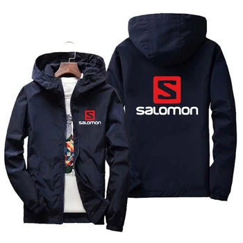 Мъжки бизнес яке Salomon, ежедневни мъжки бейзболна яке, модни градинска ветровка, висококачествена мъжка бейзболна яке