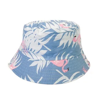 Нова своеобразна шапка с принтом фламинго и палми, пролетно риболовна шапка за жени и мъже