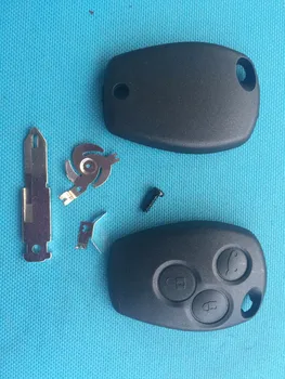 1 бр. сменяеми калъф подходящ за Renault Clio Modus Master Twingo, 3 бутона за дистанционно ключодържател, корпус, празно необрезное нож, без лого