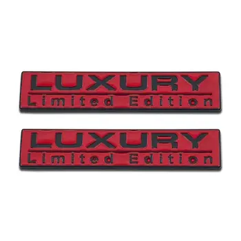 2x Метална Черно-червен стикер с луксозен логото на Ограничена серия, емблема, Спортен Икона