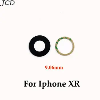 JCD 2 бр./лот, нова стъклен капак на обектива на задната камера за iPhone XR с тиксо, резервни части