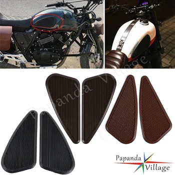Универсални мотоциклетни реколта коленете, за газова бутилка Cafe Racer, ретро гумени коленете, за резервоарите за гориво, стикер за Harley Honda Cafe Racer Classic