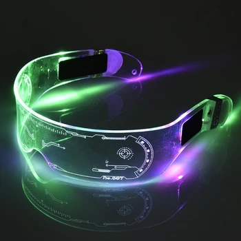 Led светещи точки, екшън електронни очила с козирка, загорающиеся очила, подпори за изпълнения на фестивала на Хелоуин, Топ