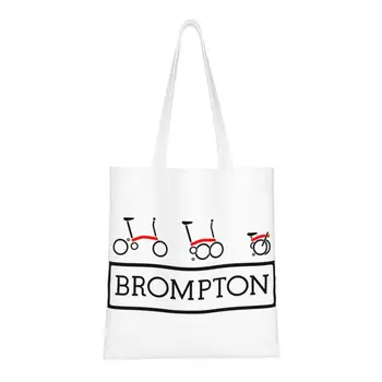 Средно Стока Bromptons Shopping Bag Дамски Холщовая Чанта През Рамо Здрав Мотор Сгъваема Чанта За Пазаруване На Хранителни Продукти