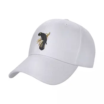 Бейзболна шапка с желтохвостым черен Какаду, изработени по поръчка шапка, луксозна дамска шапка, мъжки