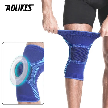 AOLIKES, 1 бр. Нов наколенник със странични стабилизатор и гелевой накладка за патела за жени и мъже, Поддръжка на коляно за вдигане на тежести, скално Катерене