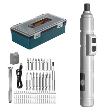 250 об/мин Безжична USB-акумулаторна електрическа отвертка, електрически инструменти и богат на функции отвертка за ремонт часа Безжична бормашина