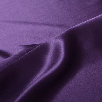 114 см Ширина 30 мм, Тъмно-лилава плътна коприна са нагънати в однотонная кърпа за лятото, пролетта рокли-ризи Рокли H019