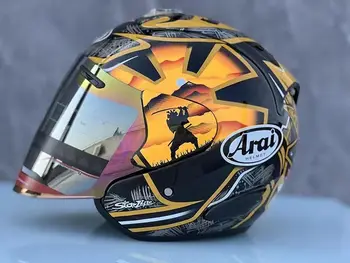 Защитен полушлем за летния сезон, мотоциклет шлем унисекс, състезателни противотуманный каска Casco Kask Golden Guard, одобрен от ООН