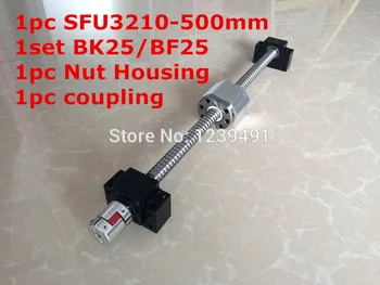 Свд SFU3210-500mm с химикалка гайка + разчита BK25/BF25 + Корпус ядки 3210 + Съединителни детайли с CNC 20 мм * 14 мм