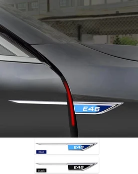 2 бр. Хромирани модифицирана стикер за дребни украси каросерията на автомобила в броня за BMW E46 с логото на аксесоари за Автомобили