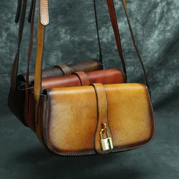 Дамска чанта със защита от кражба, женски реколта чанти за рамо от естествена кожа, елегантни дамски однотонная квадратна чанта през рамо