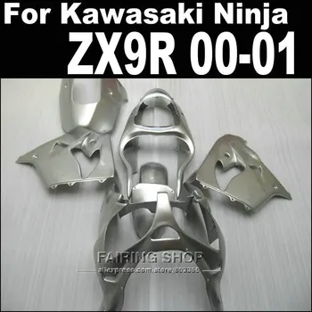 Обтекатели Moto комплекти zx9r за Kawasaki Ninja 2000 2001 00 01 (сребро) с високо качество + безплатна доставка xl18