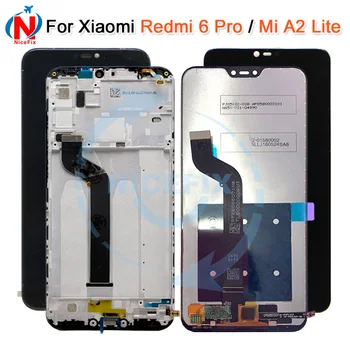За Xiaomi Redmi 6 Pro 6pro Mi A2 Lite LCD дисплей и цифров преобразувател сензорен екран с рамка 5,84 