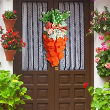 Украса на вратите във формата на великден моркови Многофункционален Сватбен портокалов венец от премиум-клас Популярните модни кърпа за прозорци Студийно снимка