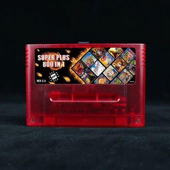 Новата версия на Супер DSP Plus 800 in 1 REV 2.5 Игрална карта за 16-битова конзола за игри, касета Поддържа всички конзола САЩ/ЕВРО/Japan