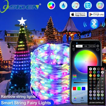 Led венец Фея Light Bluetooth Smart App Control, водоустойчив градинска венец за декор на Коледа/Празник/парти/рожден ден