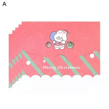5 бр. Отлични покани картички с плавно написва няколко стилове Сгъваеми картички Коледни празници мультяшные поздравителни картички Картички