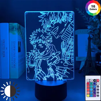 Акрилна 3D Лампа за лека нощ за Деца Декор на Детска Стая Страхотен Подарък за Деца на малка странична Масичка лека нощ Промяна на Цвета на 3D Light Touch