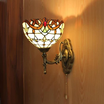 TEMAR Модерен стенен лампа Tiffany, led лампа от креативно стъкло, стенни лампи за дома, хол, спалня, коридор