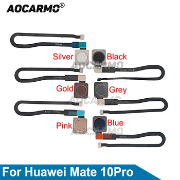Бутон Aocarmo Home, за Huawei Mate 10 Pro Touch ID сензор за пръстови отпечатъци Гъвкав кабел дубликат част