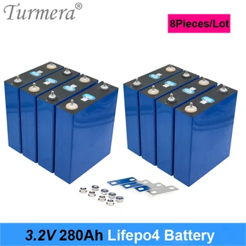 8 парчета 3,2 V 280Ah Lifepo4 Батерия Акумулаторна Батерия 12V 24V 280AH за Электромобиля RV Система за Съхранение на Слънчева Енергия NoTax