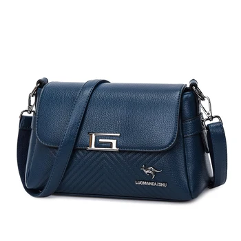 Дамска Чанта, нова модерна чанта през рамо с обикновен капак, чанта-месинджър, Портфейли, Чанти, луксозно обзаведен с висококачествена кожена чанта за ръце