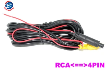 6 Метра RCA-4PIN или RCA-RCA видеокабель за паркиране на кола, Камера за задно виждане Връзка автомобилен монитор DVD Кабел стартиране