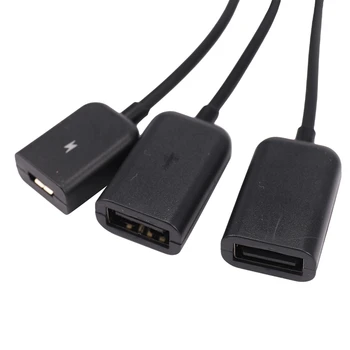 От 2 штекеров USB 3.1 Type C до 2 штекеров Dual A USB 2.0 + Micro-USB конектор 3 В 1 OTG hub