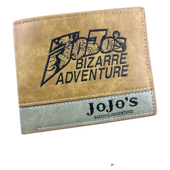 Jo Jo Bizarre Adventure Мъже, Жени, Момчета и Момичета Кратък кожена двукрилен чантата, Портмонето, притежател на пари