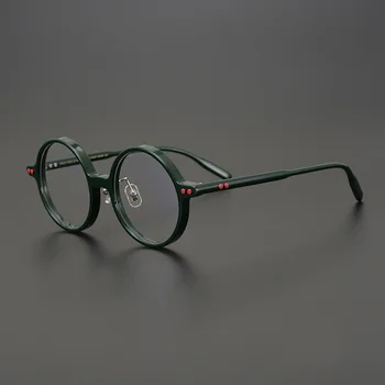Южна корея модерен дизайнерски vintage слънчеви очила с висококачествена ацетатна оптична кръгли рамки за мъже и Жени Модерен стил