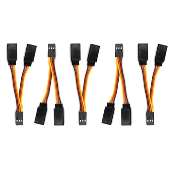 5 бр. серво в стил JR/Futaba от 1 до 2 Y колани кабели Сплитер кабел между мъжете и жените Удлинительный тел за радиоуправляеми модели 7 см