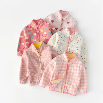 Детски пролетни палта, ежедневни нова яке, детски връхни облекла, палта за момичета, дрехи с цип, ветроупорен палто
