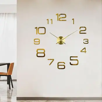 Уникална стикер-часовници без перфорация, декоративна точно креативна стикер-стенен часовник