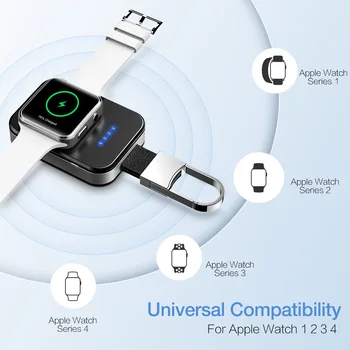 Безжично зарядно за Apple Watch серия 8 7 6 5 se 4 3, аксесоари iWatch, портативна докинг станция за ключове Apple Ultra charging Station