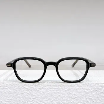 Нов TF5837 Tom Ford Извънгабаритни мъжки луксозни маркови дизайнерски дамски слънчеви очила с плосък огледало, реколта мъжки анти-сини очила
