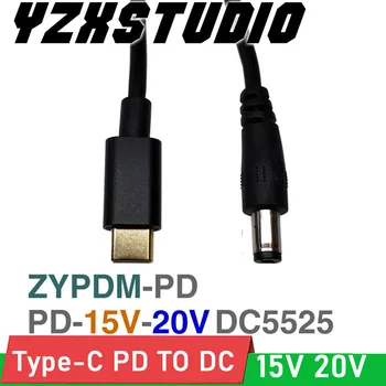 100 W PD 2,0 3,0 към DC 5,5*2,5 Кабел-адаптер за пускане на стръв USB TYPE-C Връзка PD-примамки QC4 зарядно за лаптоп 15 В 20 В
