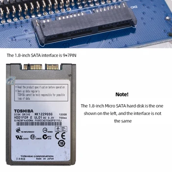 7 + 9-пинов конвертор за SATA 44/43pin IDE HDD конвертор 5V Micro SATA IDE твърд диск, поддръжка на стандартен интерфейс Intel за лаптоп