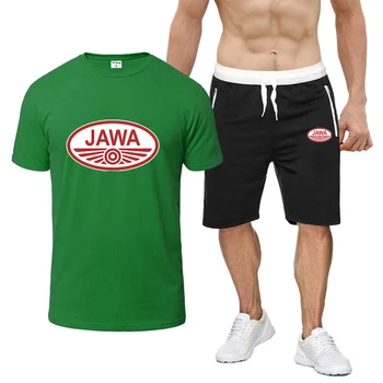 Мотоциклет JAWA 2023, пролет-лято, мъжки висококачествен свободно време и комфорт, Новият восьмицветный костюм с къси ръкави, ежедневни тениска