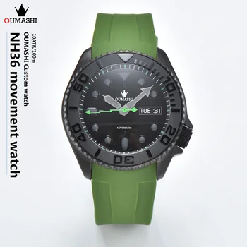 мъжки часовник 42 мм NH36, мъжки механични часовници, водоустойчиви часовници за гмуркане с диаметър 42 мм