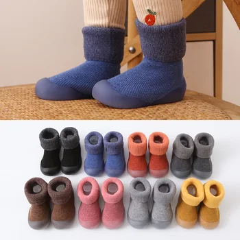 Зимни детски памучен обувки 2022 г., Утепленная обувки за деца, Зимни обувки за Малки момчета, Топли обувки с мека подметка За момиченца на възраст 0-4 години