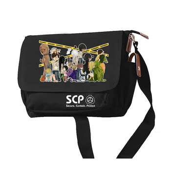 Чанта през рамо с принтом SCP Фондация за момичета, скъпа чанта за книги, малък Оксфорд пътен раница, дамска чанта през рамо SCP Rugzak