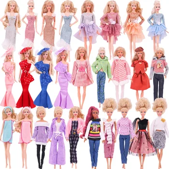 Кукла Барби Модни и ежедневни дрехи, Ежедневни облекла Жилетка, Риза, Пола Панталони, официални тоалети, аксесоари, Облекло за кукли Барби