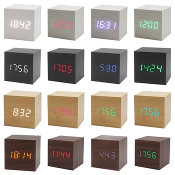 Куб на Гласово Управление на светодиод alarm clock Декоративни Часовници Бижута Художествени занаяти, изработени Аксесоари за дома, Спални общежития