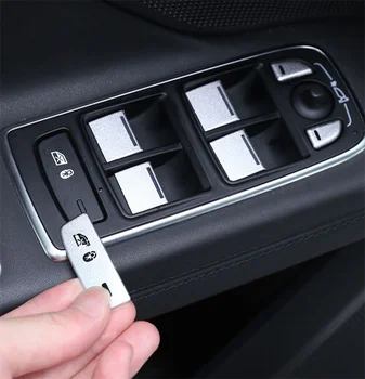 За Jaguar XF XE XEL F-PACE E-PACE 2012-2020 Етикети на бутоните стеклоподъемника кола от алуминиева сплав, аксесоари