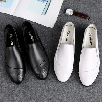 Модерен мъжки лоферы, ежедневни кожена ръчно изработени обувки, шевни бизнес модела обувки, леки сватбени мъжки обувки за шофиране, Размер 37-46
